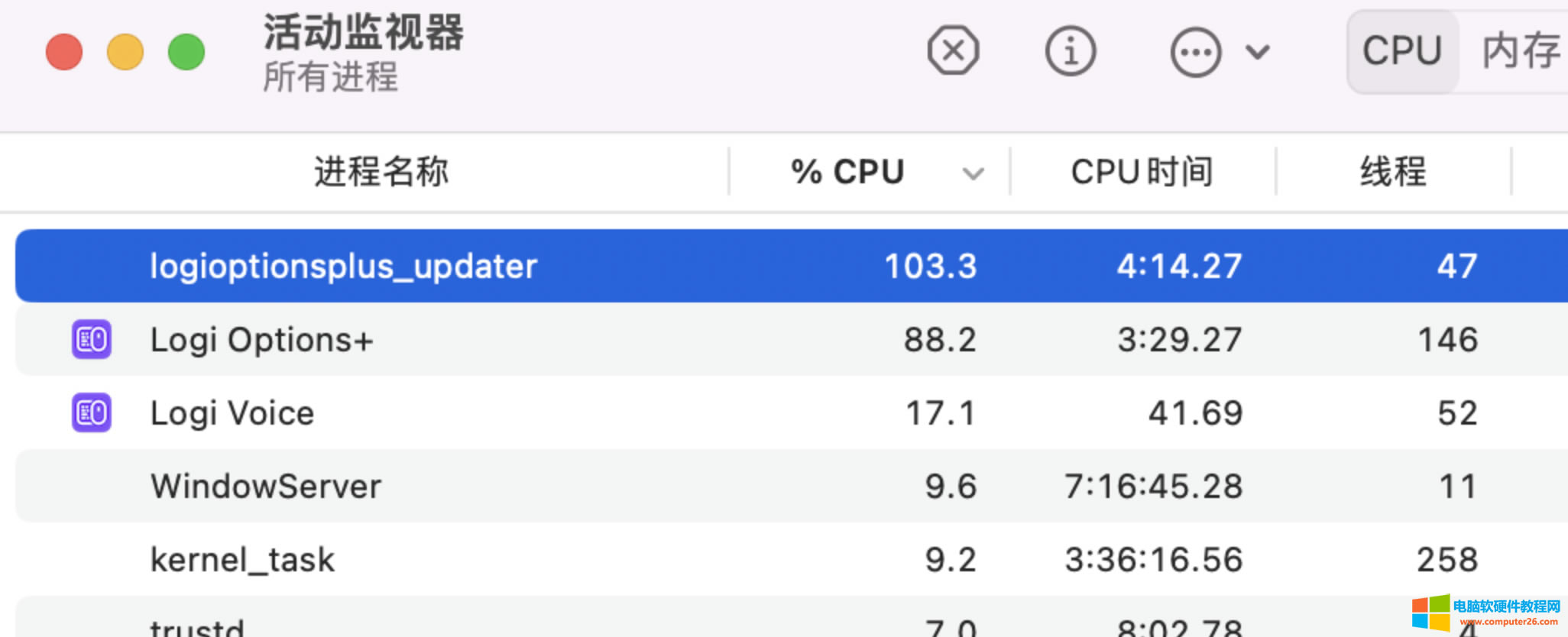 MACXLogi Options+o_ CPUj߹ϽQ