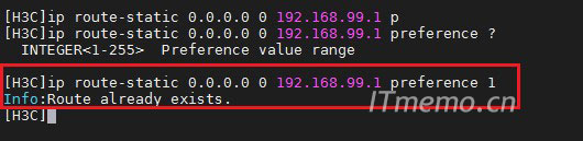 inforoute already exists.
