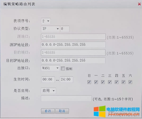 һl·xfh͞ipԴIPַΌȾWWΣ192.168.1.2~192.168.2.254䌍@0.0.0.0~255.255.255.255ҲǿԵģֻǲ֔Ŀĵַ0.0.0.0-255.255.255.255ӿWAN1ǷxãúúcӼ