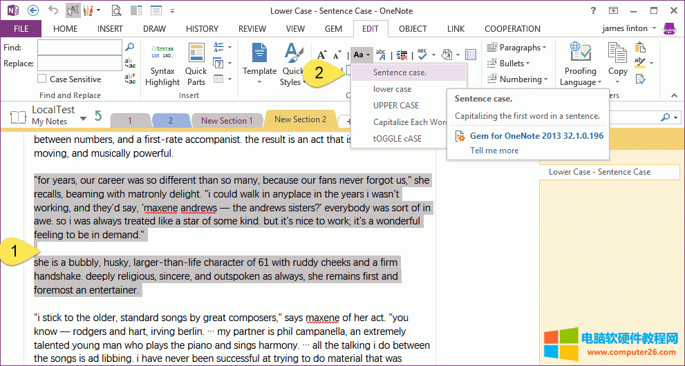 OneNote һI̎xеľ״