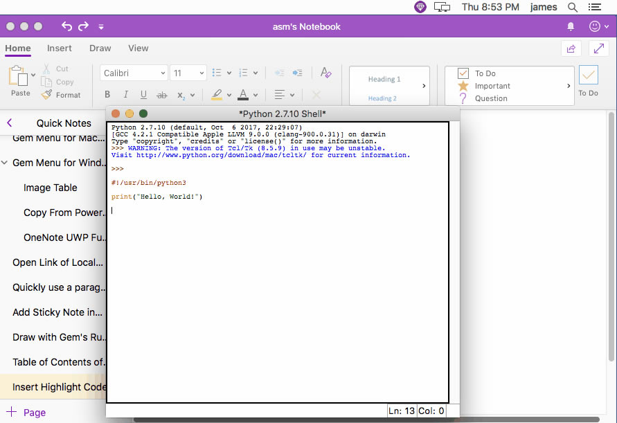 ʹ䌚ˆ΁팦ӋCaMи뵽 MAC OneNote 