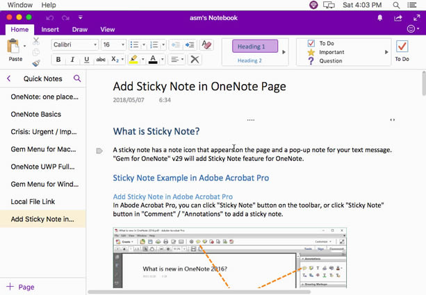 ʹ䌚ˆ Gem Menu for Mac OneNote xеă(ni)ݞ HTML ļ