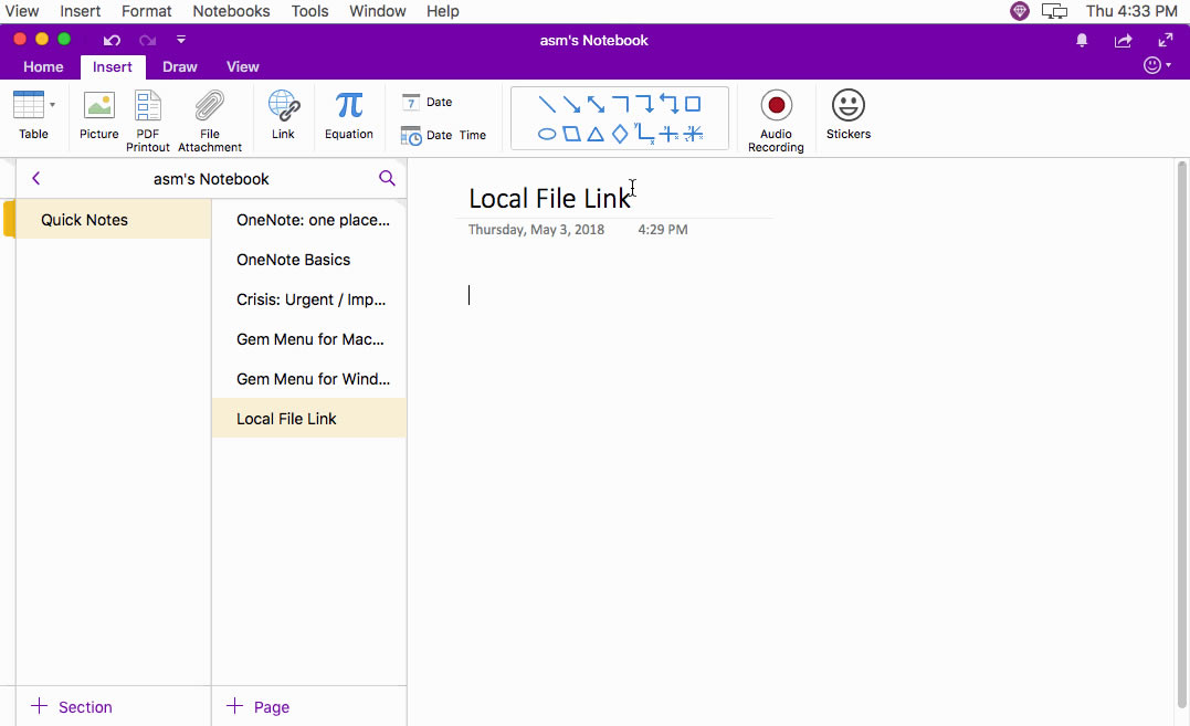 ʹ䌚ˆ Gem Menu for Mac OneNote ֱӴ_ Mac OneNote ı朽