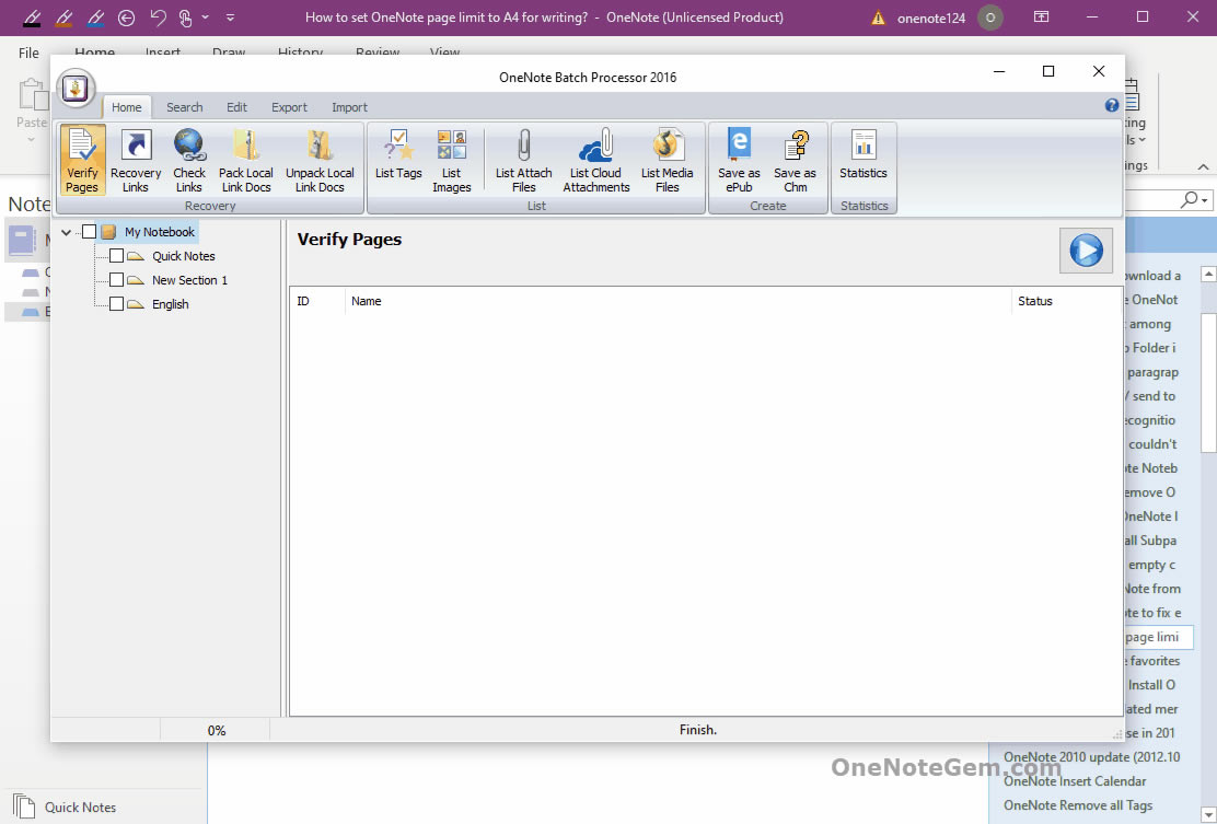 ͨ^̎ OneNote Batcht_ʽ OneNote Ķ䡣