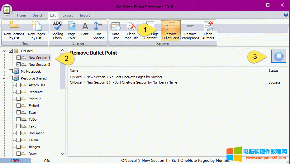 OneNote Batch ƳĿAc