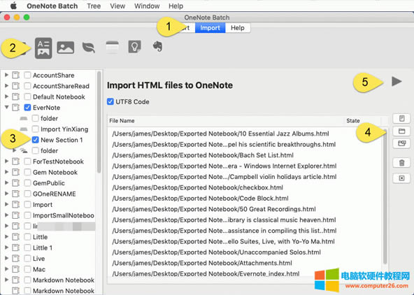 ʹ OneNote Batch for Mac  HTML ļ