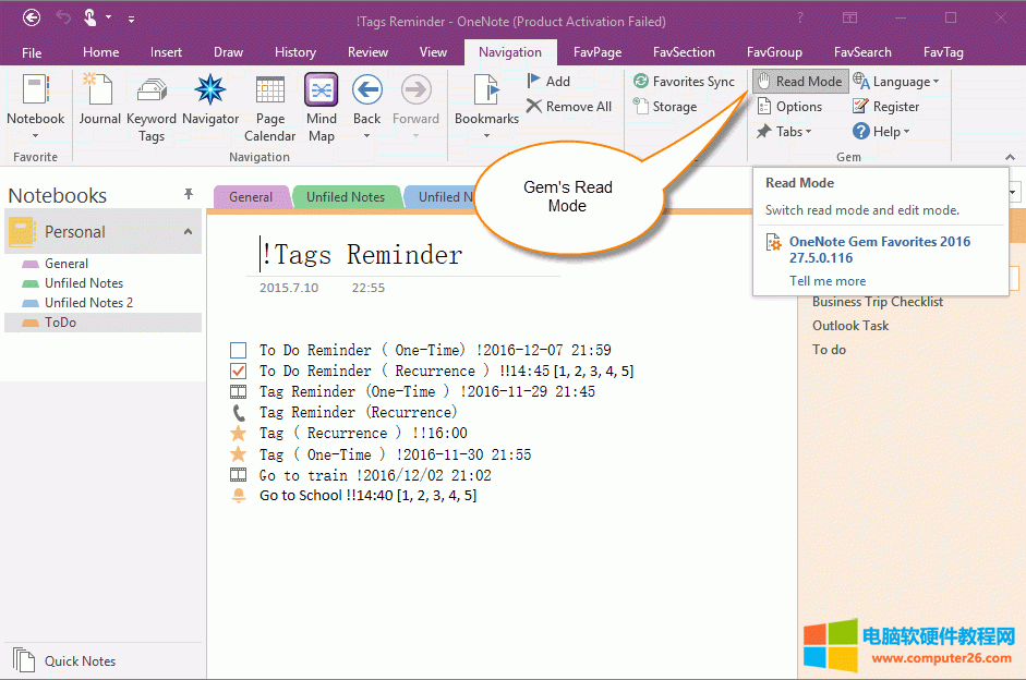 OneNote Gem – Favorites ṩxģʽԽֹʹIPݔ