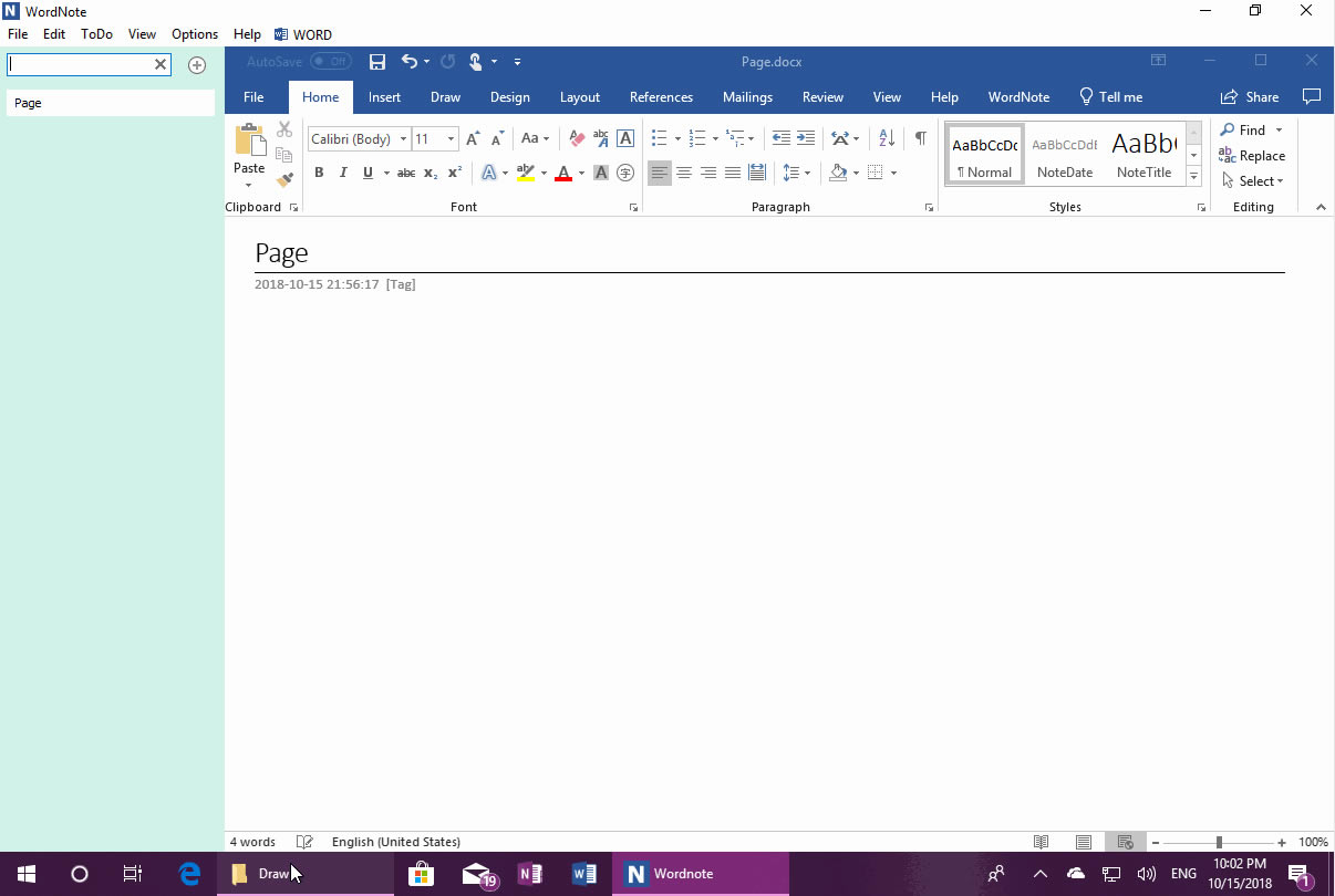 ʹ WordNote ṩ A4 DƬܣOеĈDƬm A4 