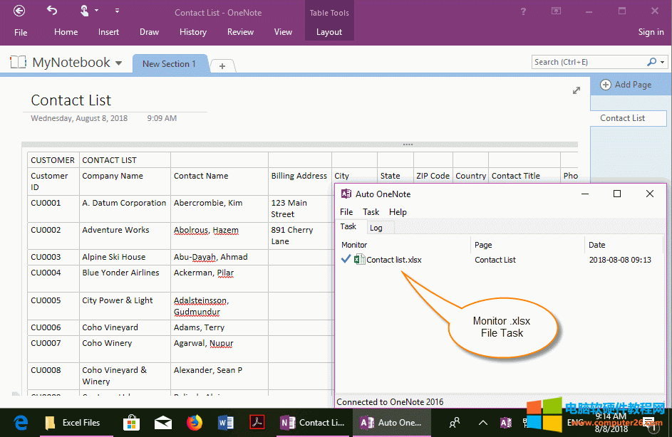 ָһ Excel ļOͬǰ OneNote 