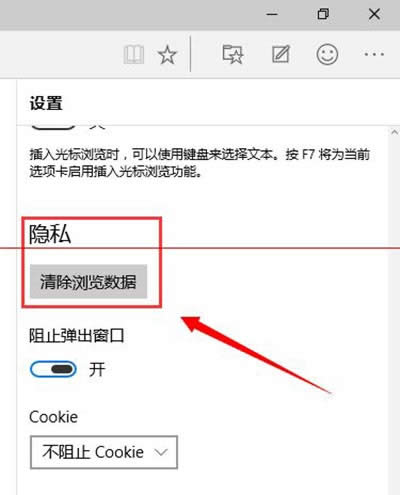 win10斯巴達(dá)瀏覽器清理瀏覽器緩存教程