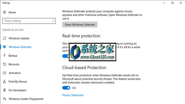 Windows10專業(yè)版下windows Defender打開(kāi)和關(guān)閉