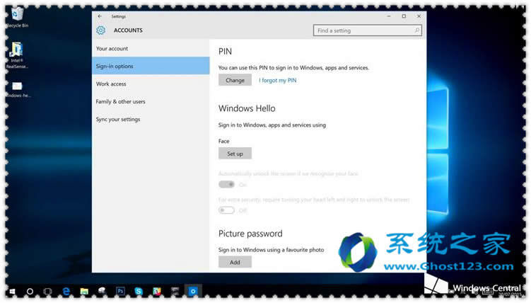 在Windows 10如何設置Windows你好面部識別功能