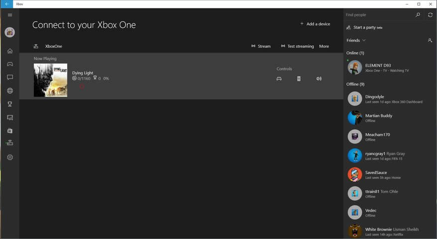 Windows10的Xbox社交網絡