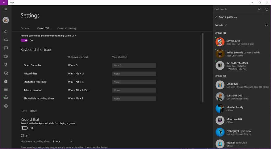 Windows10的Xbox社交網絡