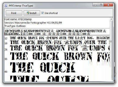 Windows 7:安裝字體的快捷方式