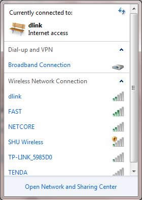 Windows7下由快速鏈接處進(jìn)入網(wǎng)絡(luò)共享中心