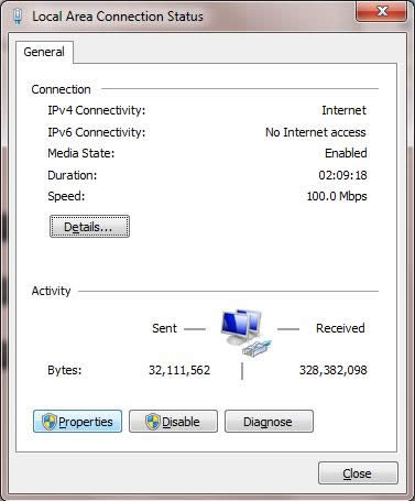 Windows 7下點(diǎn)擊進(jìn)入本地連接