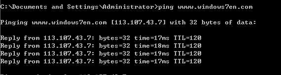 ping www.windows7en.com ping www.windows7en.com