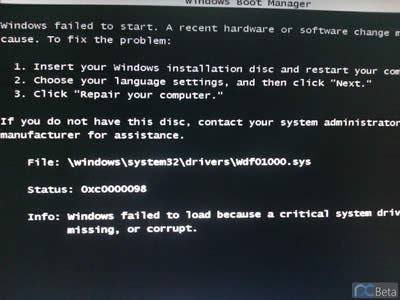 windows7ϵydԔwindows boot managerF}ĽQ