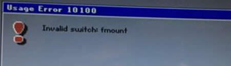 bwin7ŞϵyʧXʾinvalid switch fmount