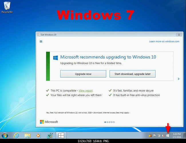 如何從ghost win7 PC中刪除“下載Windows 10