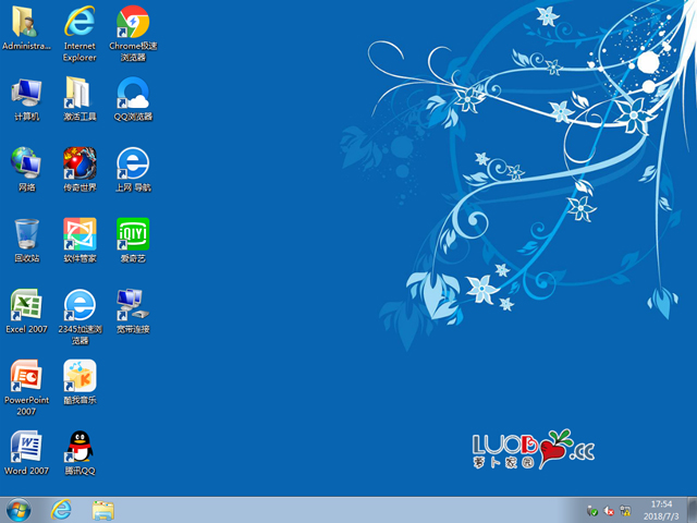 }҈@ GHOST WIN7 SP1 X64 XbC V2018.07(64λ)