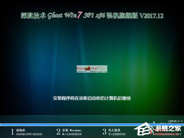 深度技術(shù) GHOST WIN7 SP1 X86 裝機(jī)旗艦版 V2017.12(32位)