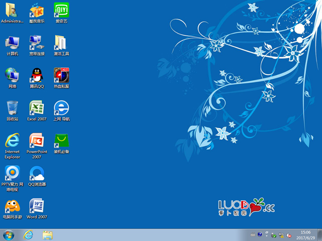 蘿卜家園 GHOST WIN7 SP1 X64 旗艦穩定版 V2017.07(64位)