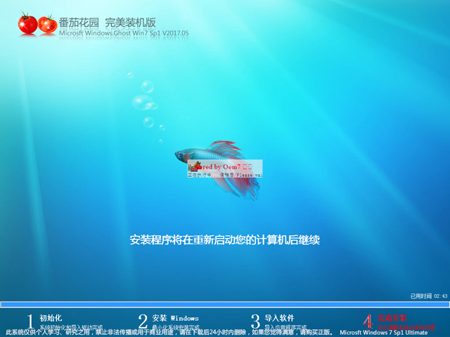 番茄花園 GHOST WIN7 SP1 X86 完美裝機(jī)版 V2017.05 (32位)