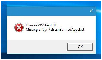 Win10ϵyʾError in WSClient.dlle`ĽQ
