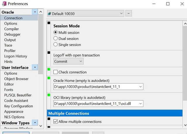 Win10ϵyPLSQLDeveloperoBOracle11gĽQ