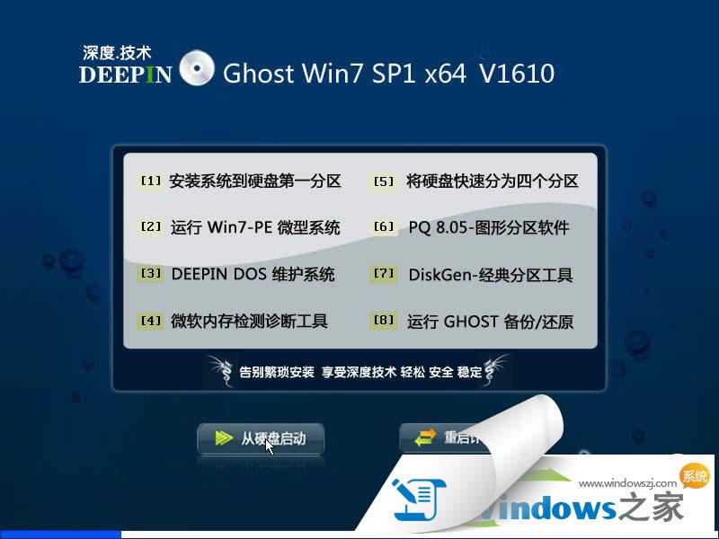 深度技術(shù)windows7