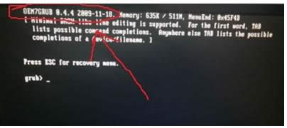 重裝系統(tǒng)后黑屏提示OEM7grub 0.4.4的圖文教程